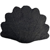 Kortharige Curly Schapenvacht Schelp Design Kleed | 210x150 cm Zwart
