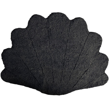 Kortharige Curly Schapenvacht Schelp Design Kleed | 210x150 cm Zwart