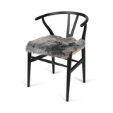 Stoel Cover | Met Backing | Langharig | Nieuw- Zeeland | 40x40m cm Staal Grijs