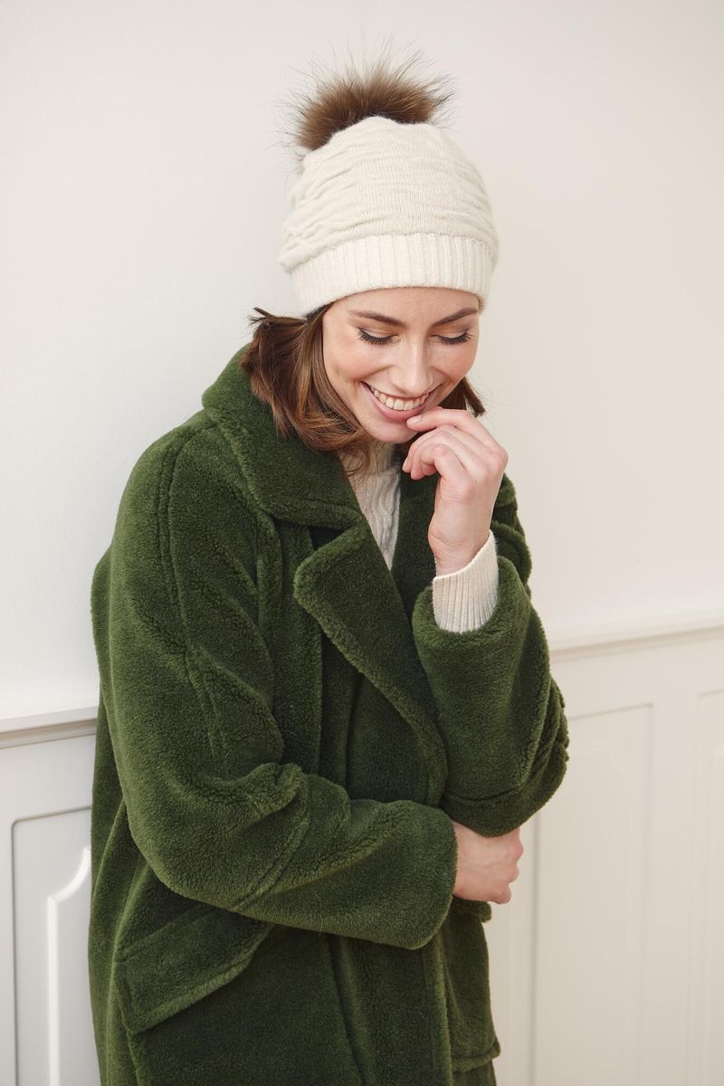 Sidse Beanie Licht Beige/Mokka