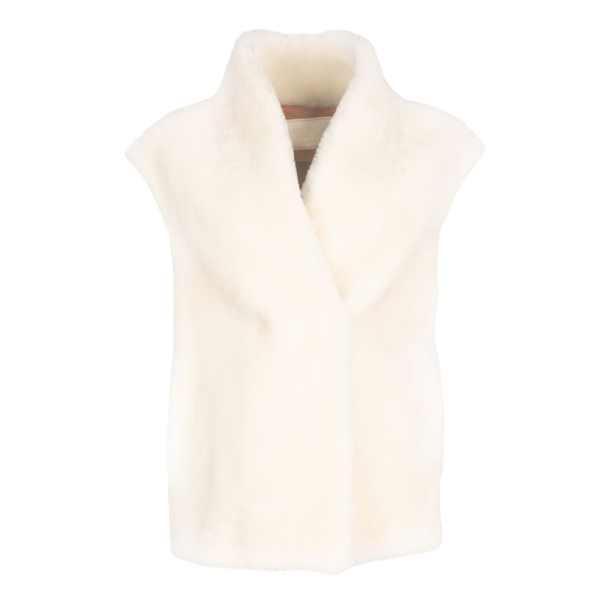 Lorena Vest Leer Bruin/Ivoor