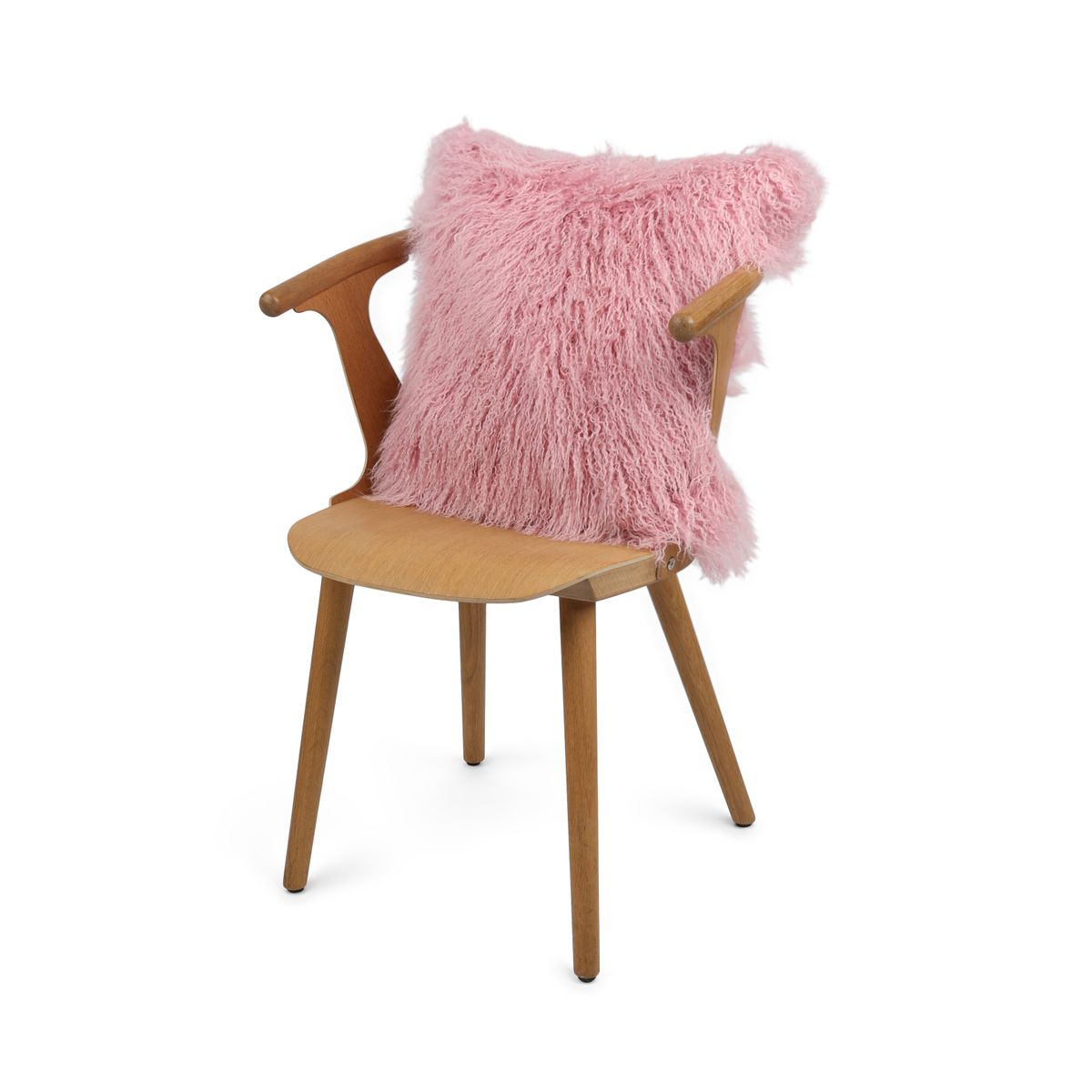 Lamsvachtkussen | Tibet | 50x50 cm Lady Pink