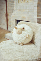 Schattig Schapen Kussen | Ø20 cm | Ø26 cm | Ø34 cm Beige/Wit