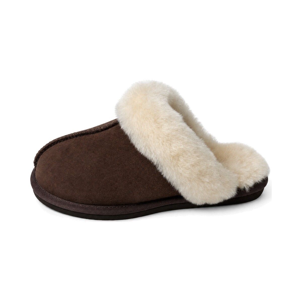 Nordic Curly Pantoffel Chocolade