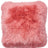 Langharig Schapenvacht Kussen | Dubbelzijdig | Nieuw- Zeeland | 45x45 cm Koraal Perzik