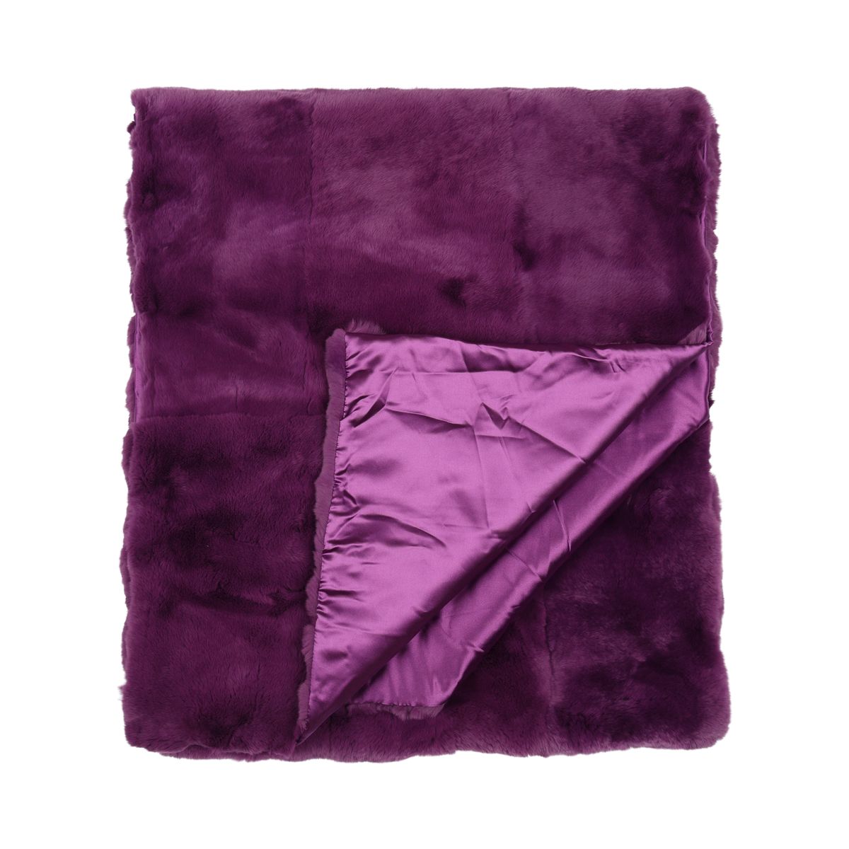 Premium Kwaliteit Bedloper | Rex konijn | 238x55 cm Paars