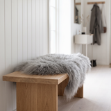  IJslandse schapenvacht | Gekleurd | 90 + cm Zilver