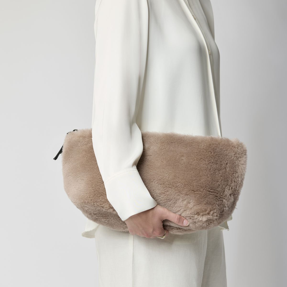 Havana Maxi Clutch Tas Beige