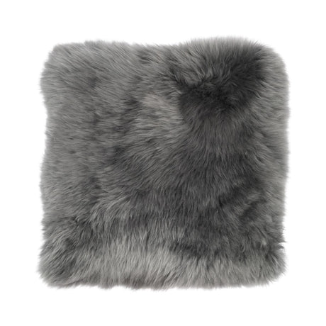 Schapenvacht Stoel Cover | Langharig | 40x40 cm Staal Grijs