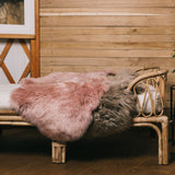 Nieuw- Zeelandse schapenvacht | Langharig | 90 cm Rose