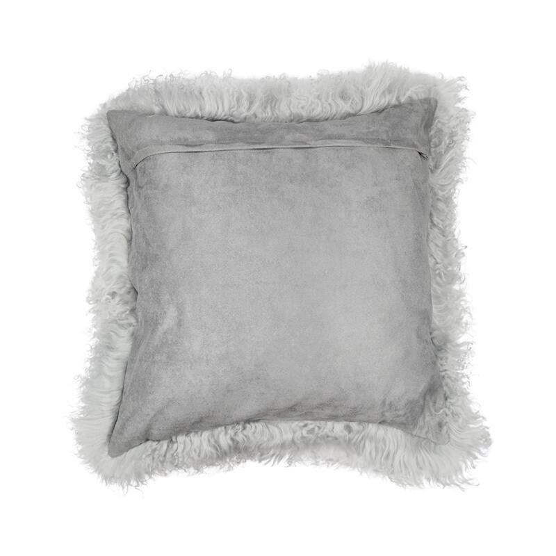 Lamsvachtkussen | Tibet | 50x50 cm Licht Grijs