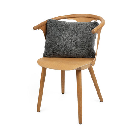 Schapenvacht Kussen | Kortharig | Nieuw- Zeeland | 35x45 cm Scandinavië Lichtgrijs