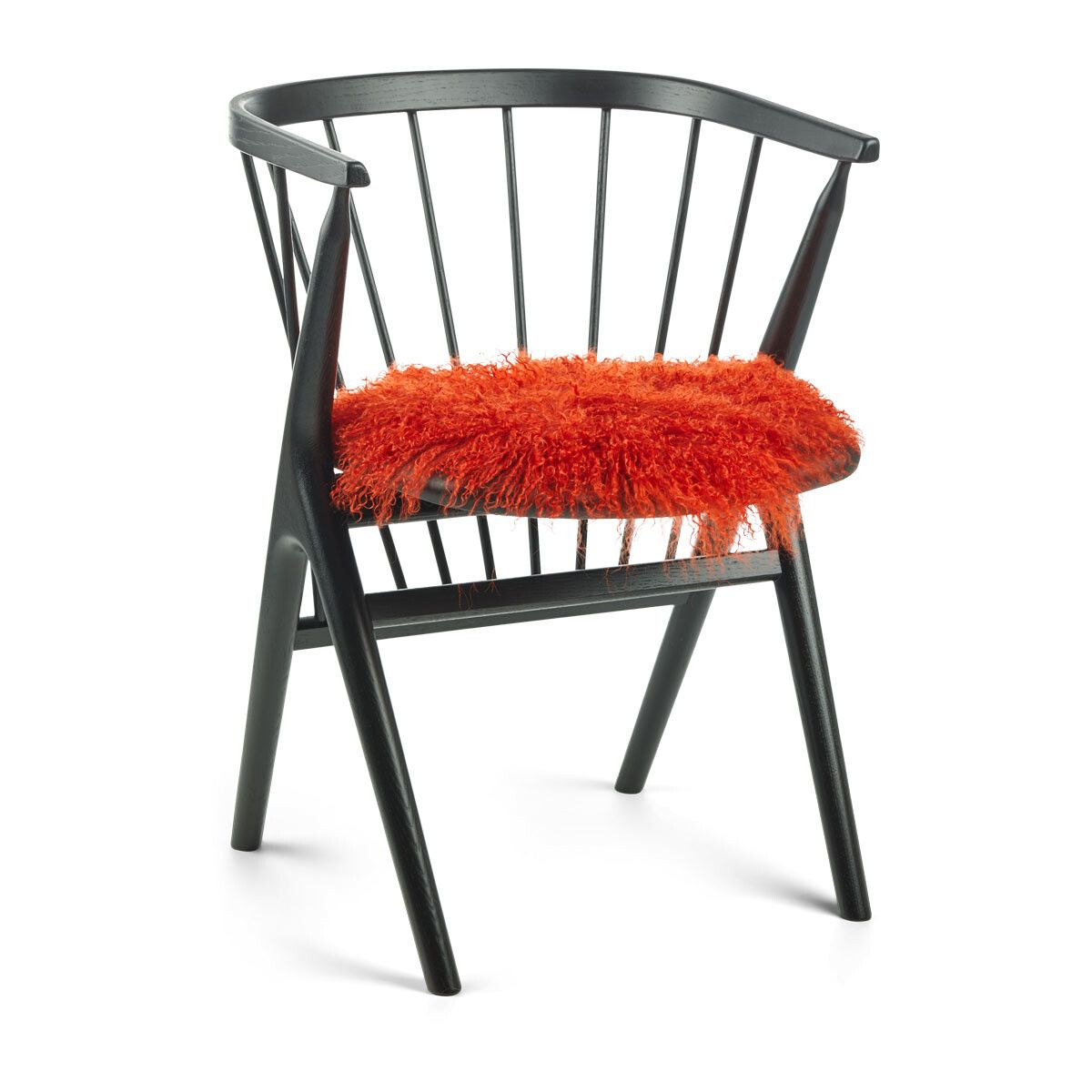 Curly Schapenvacht Stoel Cover | Ø38 cm Fiesta Rood
