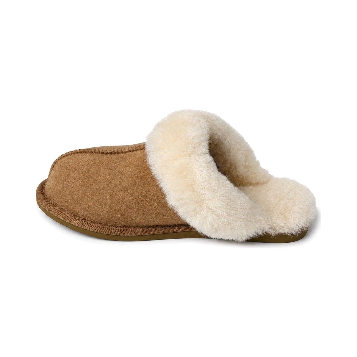 Nordic Curly Pantoffel Kastanje