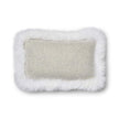 Wollen Kussen | LW rand | 52x52 cm | 34x52 cm Zilver/Ivoor