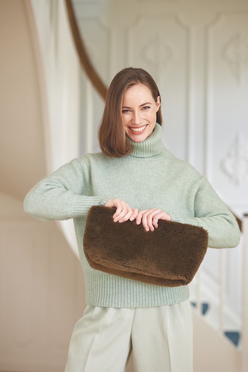 Havana Maxi Clutch Tas Leer Bruin