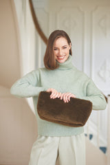 Havana Maxi Clutch Tas Leer Bruin