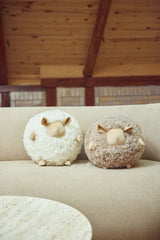 Schattig Schapen Kussen | Ø20 cm | Ø26 cm | Ø34 cm Taupe