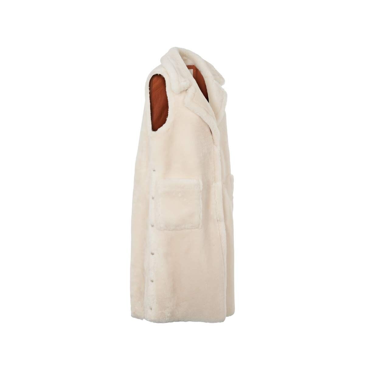 Raelynn Vest Leer Bruin/Ivoor