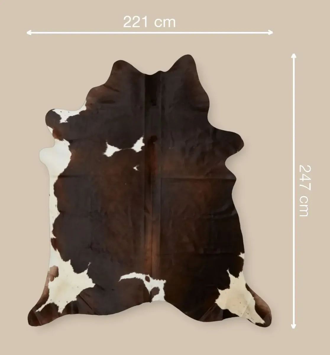 Koeienhuid Vloerkleed | Donkerbruin/Rood | 3,6 m² Donkerbruin/Roodachtig