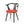 Curly Schapenvacht Stoel Cover | Ø38 cm Fiesta Rood