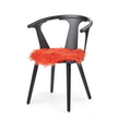 Curly Schapenvacht Stoel Cover | Ø38 cm Fiesta Rood
