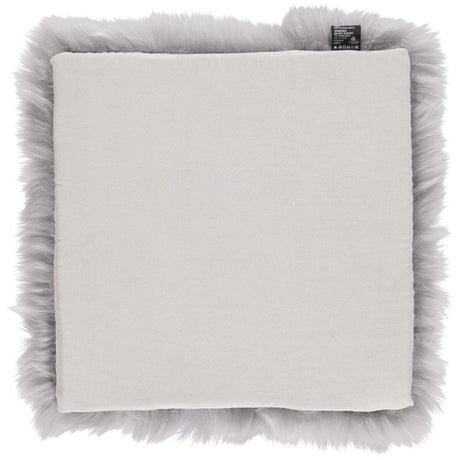 Langharig Schapenvacht Stoel Kussen | Met Vulling | 37x37 cm Licht Grijs