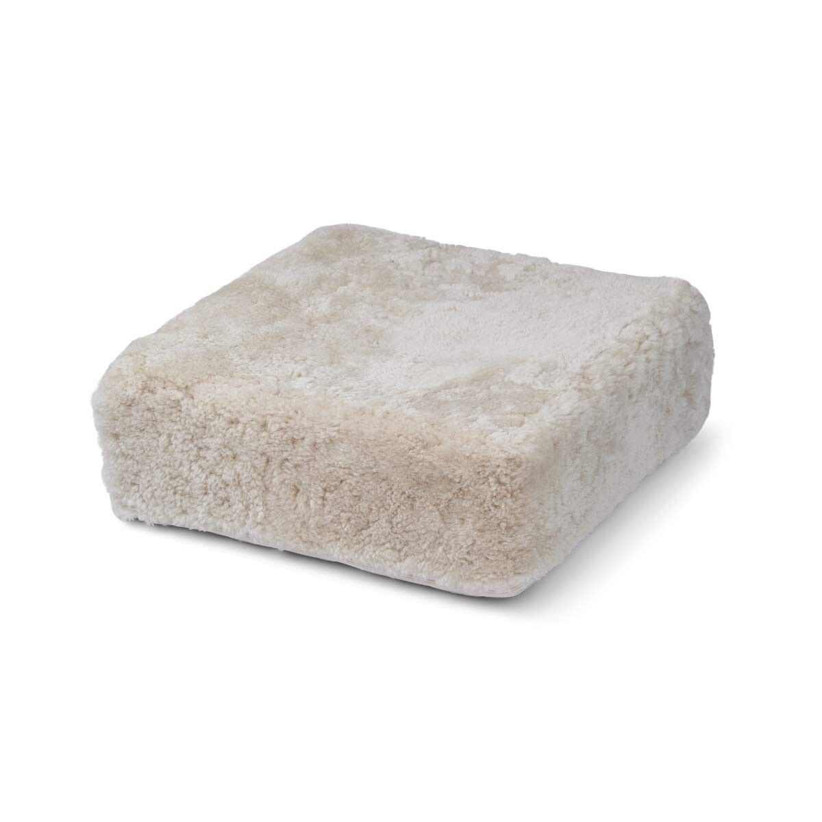 Kortharige Curly Schapenvacht Poef