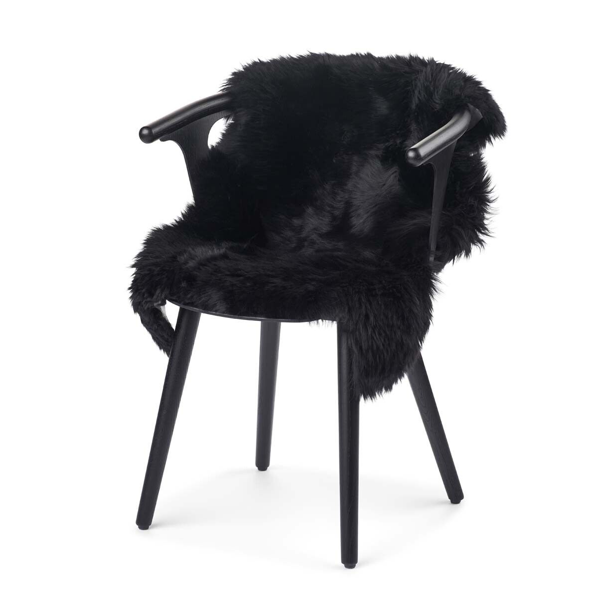 Premium | Nieuw- Zeelandse schapenvacht | Langharig | 100 cm Zwart