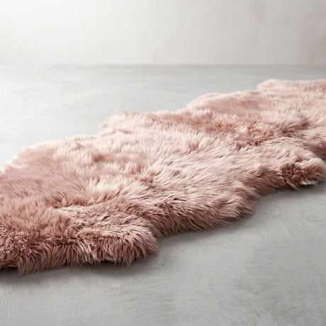 Merino Dubbele Schapenvacht | Langharig | 170x60 cm Roze