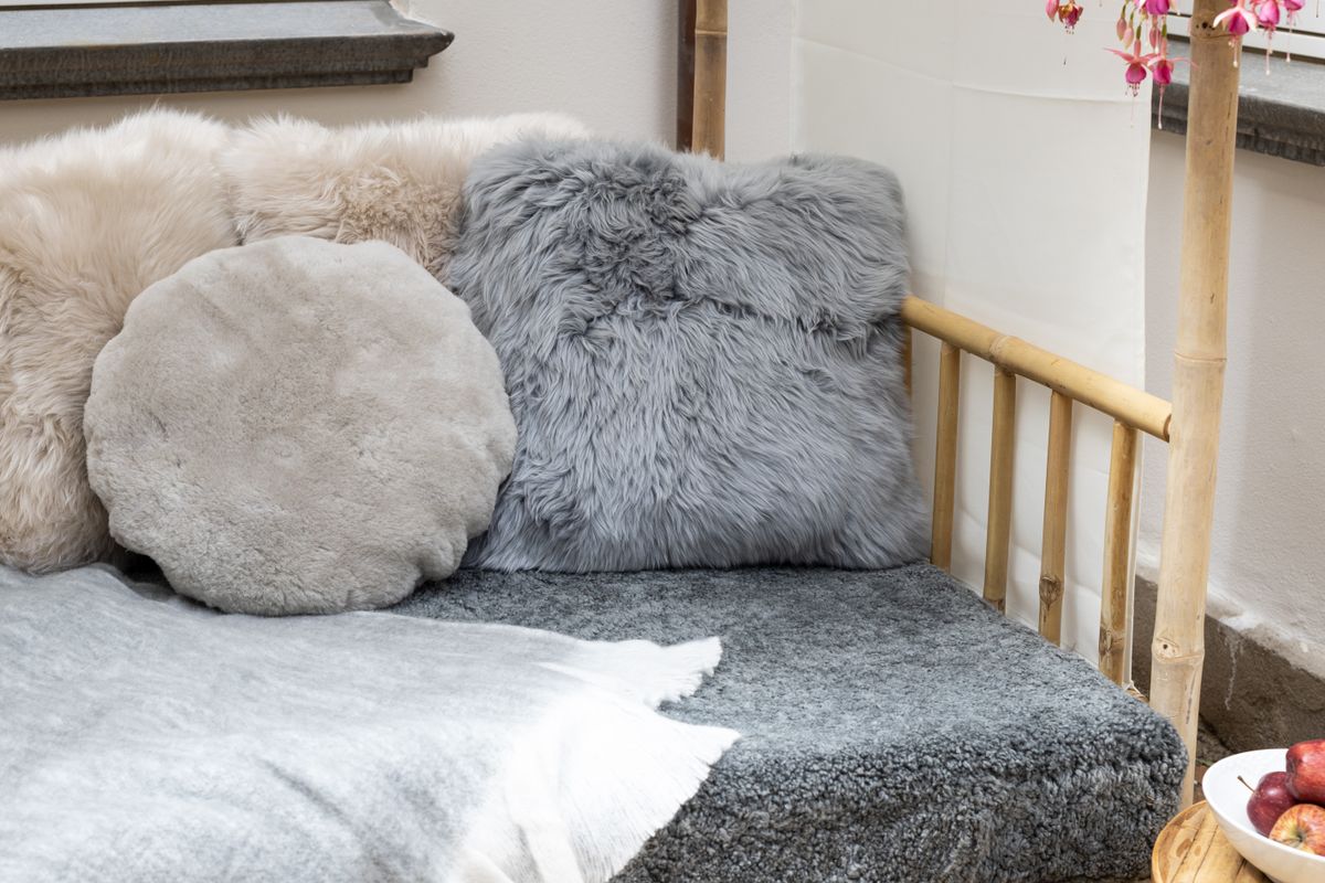 Scandinavisch Fluweel Kussen | Ø45 cm | Ø62 cm Parelgrijs