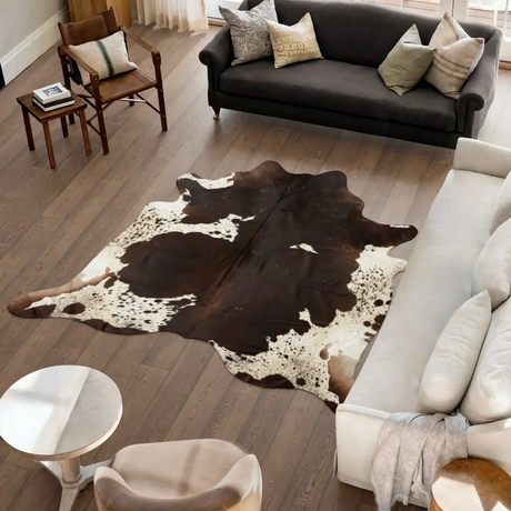 Koeienhuid Vloerkleed | Donkerbruin/Rood | 3,5 m²