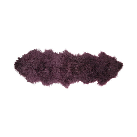 Dubbele Tibetaanse Schapenvacht | 150x55 cm Aubergine