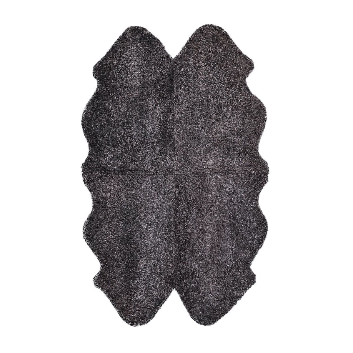 Premium | Nieuw- Zeelandse schapenvacht | Kortharig | Kleed 180x110 cm Antraciet Grijs