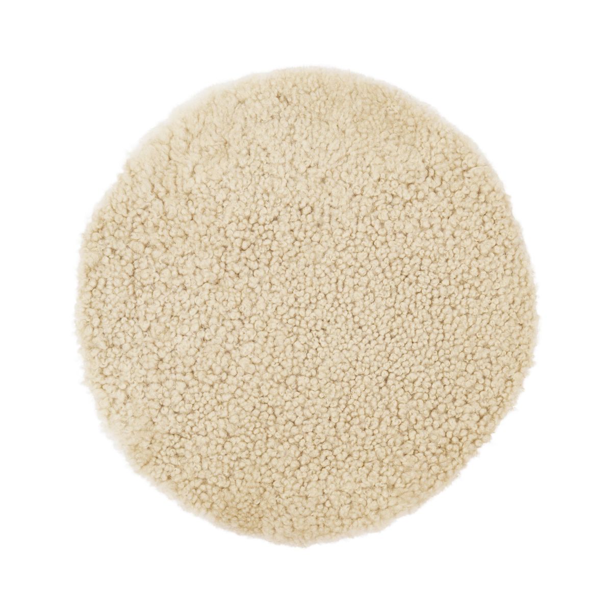 Schapenvacht Stoel Cover | Kortharig | Ø34 cm Maanlicht