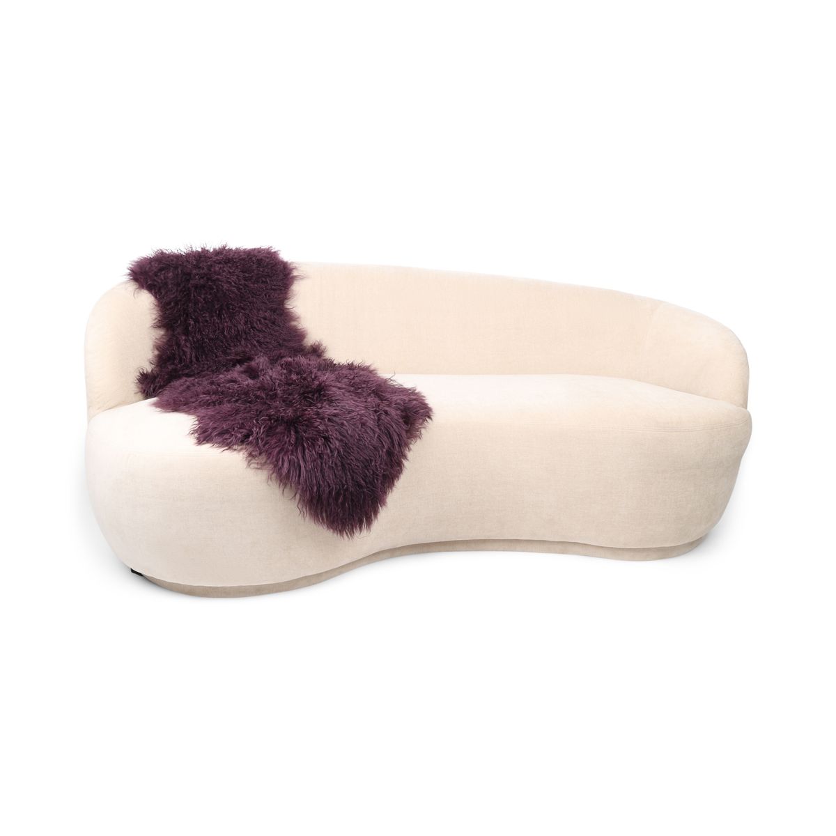 Dubbele Tibetaanse Schapenvacht | 150x55 cm Aubergine